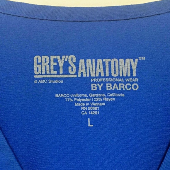 Grey’s Anatomy Scrub Top in Blue - Size L - Picture 2 of 5